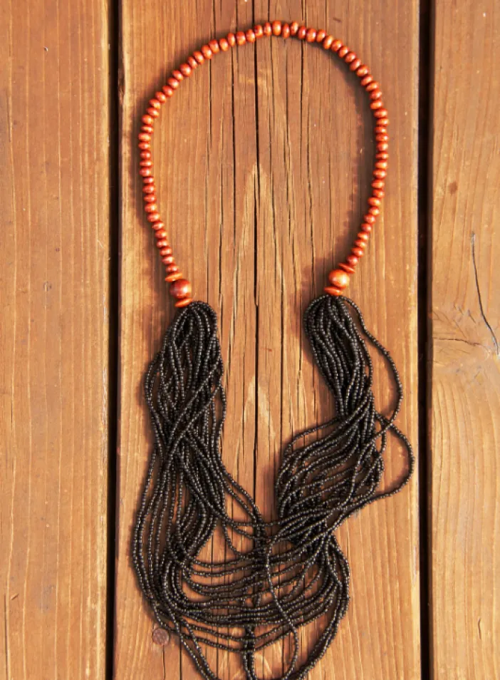 Náhrdelník Kasandra, černý | PachaMama.cz