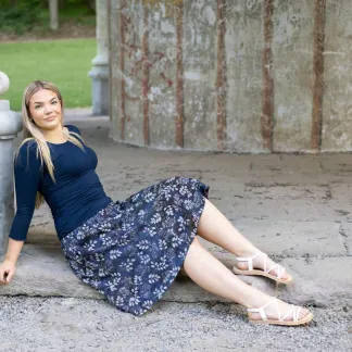 Sukně midi Blue Rosana | PachaMama.cz