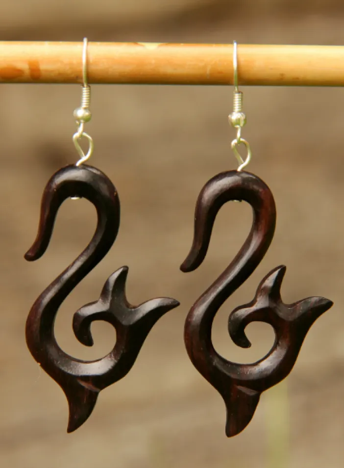 Dřevěné náušnice | PachaMama.cz