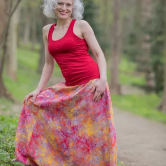 Tílko Lea s všitou braletkou, barva RED WINE | PachaMama.cz