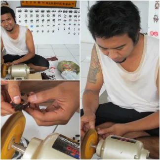 Kostěné náušnice s tyčkou | PachaMama.cz