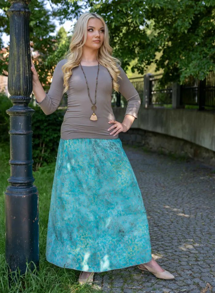 Sukně "Light Blue Violeta" | PachaMama.cz