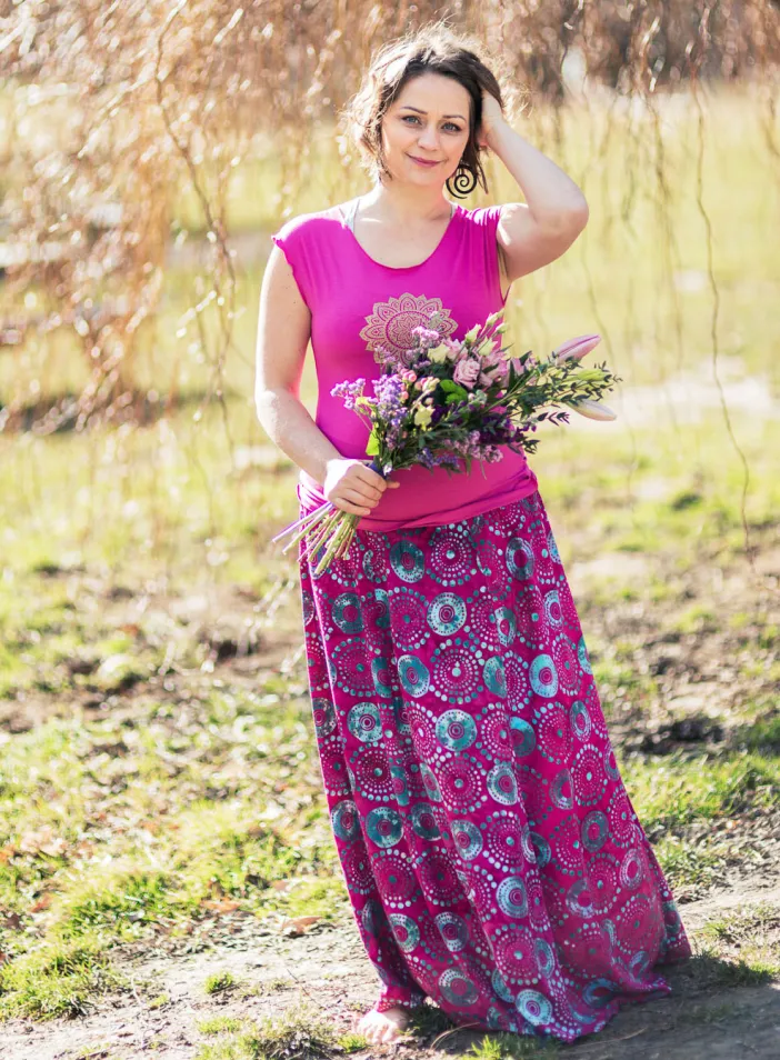 Sukně "Pink Mandala"   | PachaMama.cz