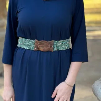 Korálkový opasek s dřevěnou přezkou | PachaMama.cz