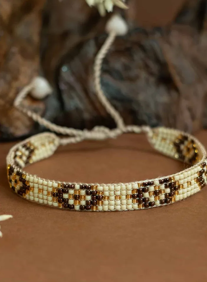 Luxusní náramek z japonských korálků miyuki  | PachaMama.cz