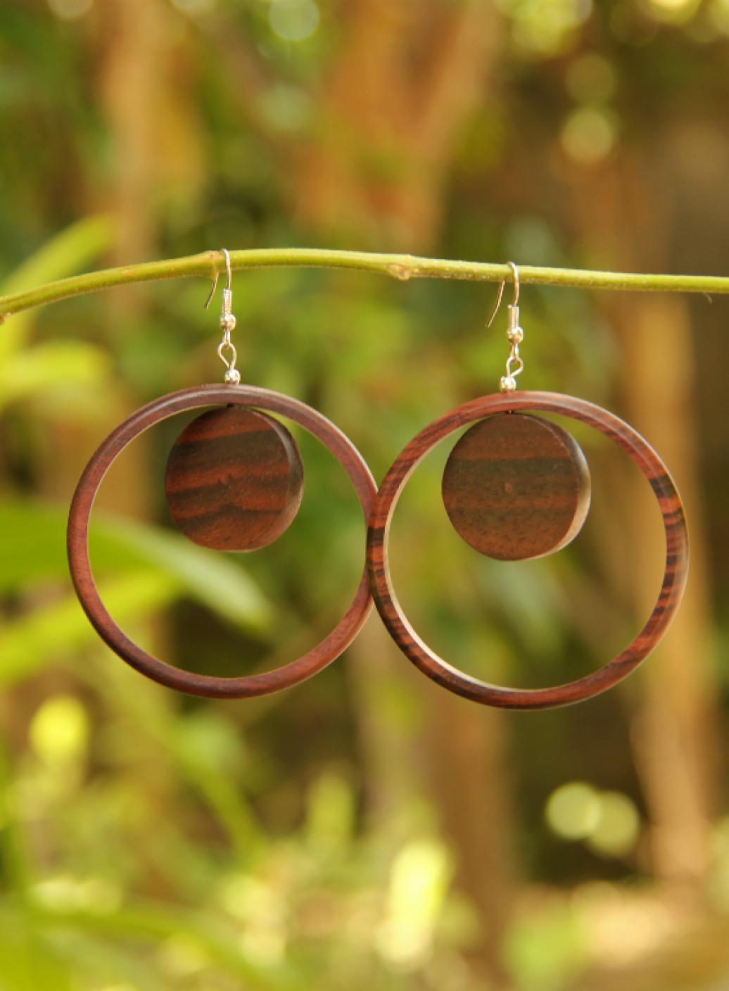 Dřevěné náušnice | PachaMama.cz