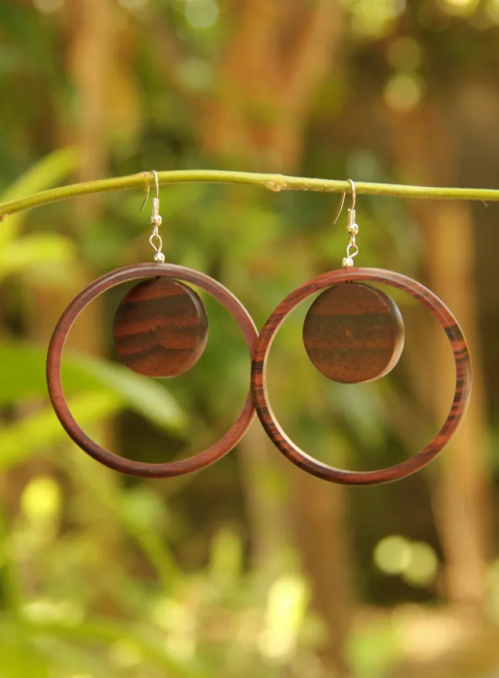 Dřevěné náušnice | PachaMama.cz