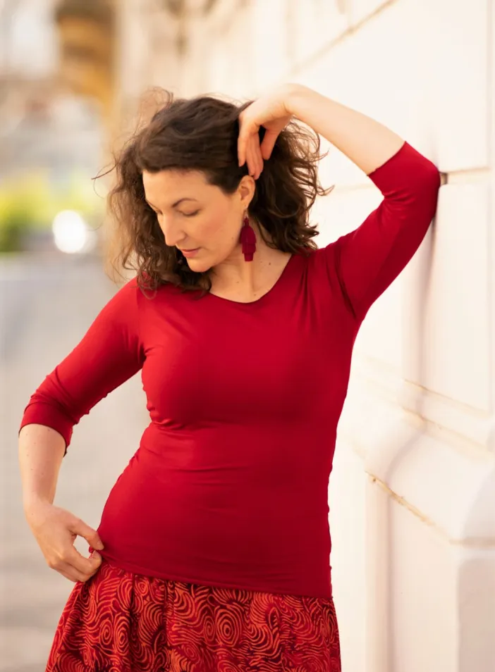 Triko Keira "Red wine" | PachaMama.cz