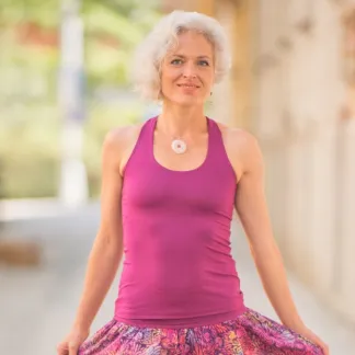 Tílko Lea s všitou braletkou, barva LAVA | PachaMama.cz