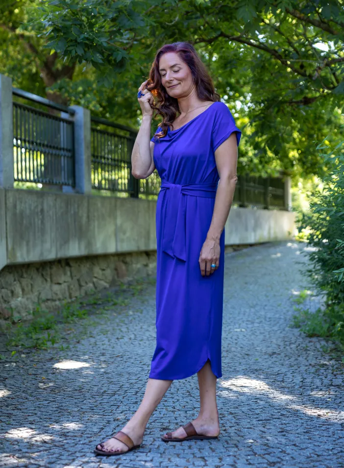 Šaty Claire "Deep blue" | PachaMama.cz