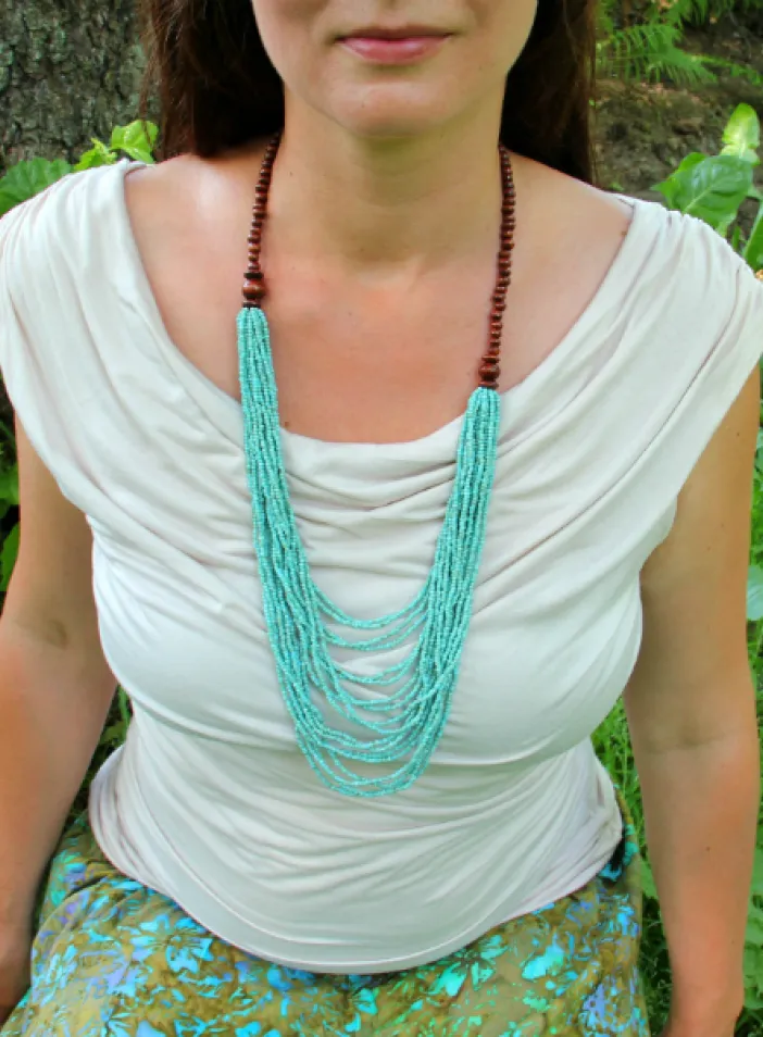 Náhrdelník Kasandra, tyrkysový | PachaMama.cz