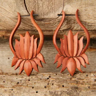 Dřevěné náušnice 