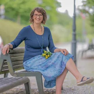 Sukně midi Blue mist Queen | PachaMama.cz