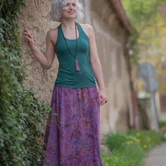 Tílko Lea s všitou braletkou, barva JASPER | PachaMama.cz