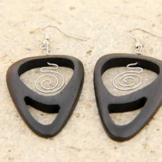 Dřevěné náušnice se spirálou  | PachaMama.cz