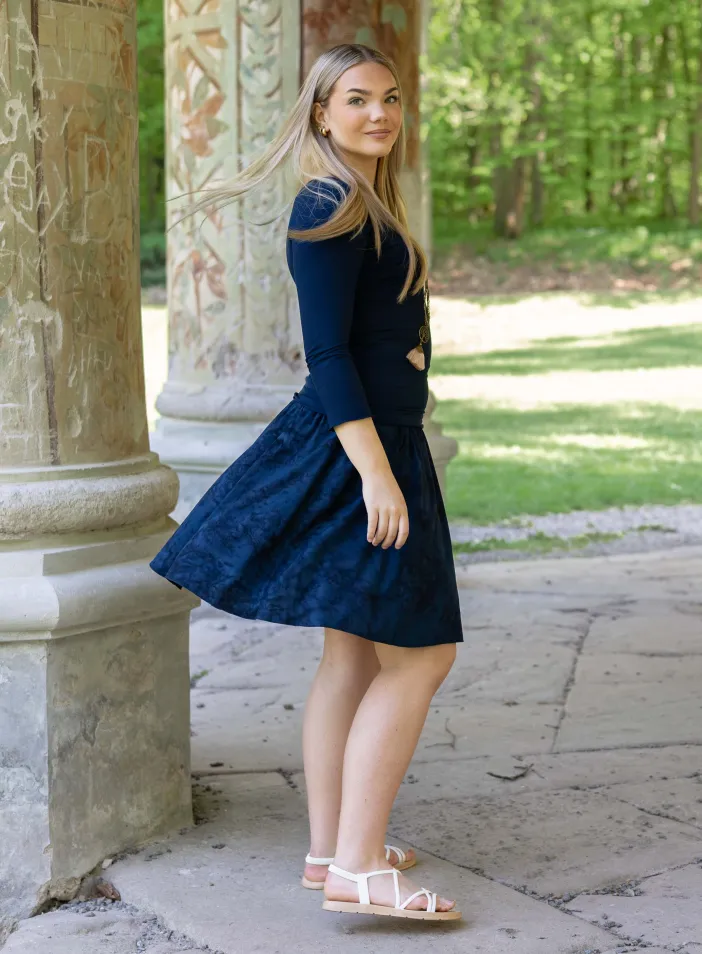 Sukně kr&aacute;tk&aacute; "Blue Velvet Summer" | PachaMama.cz