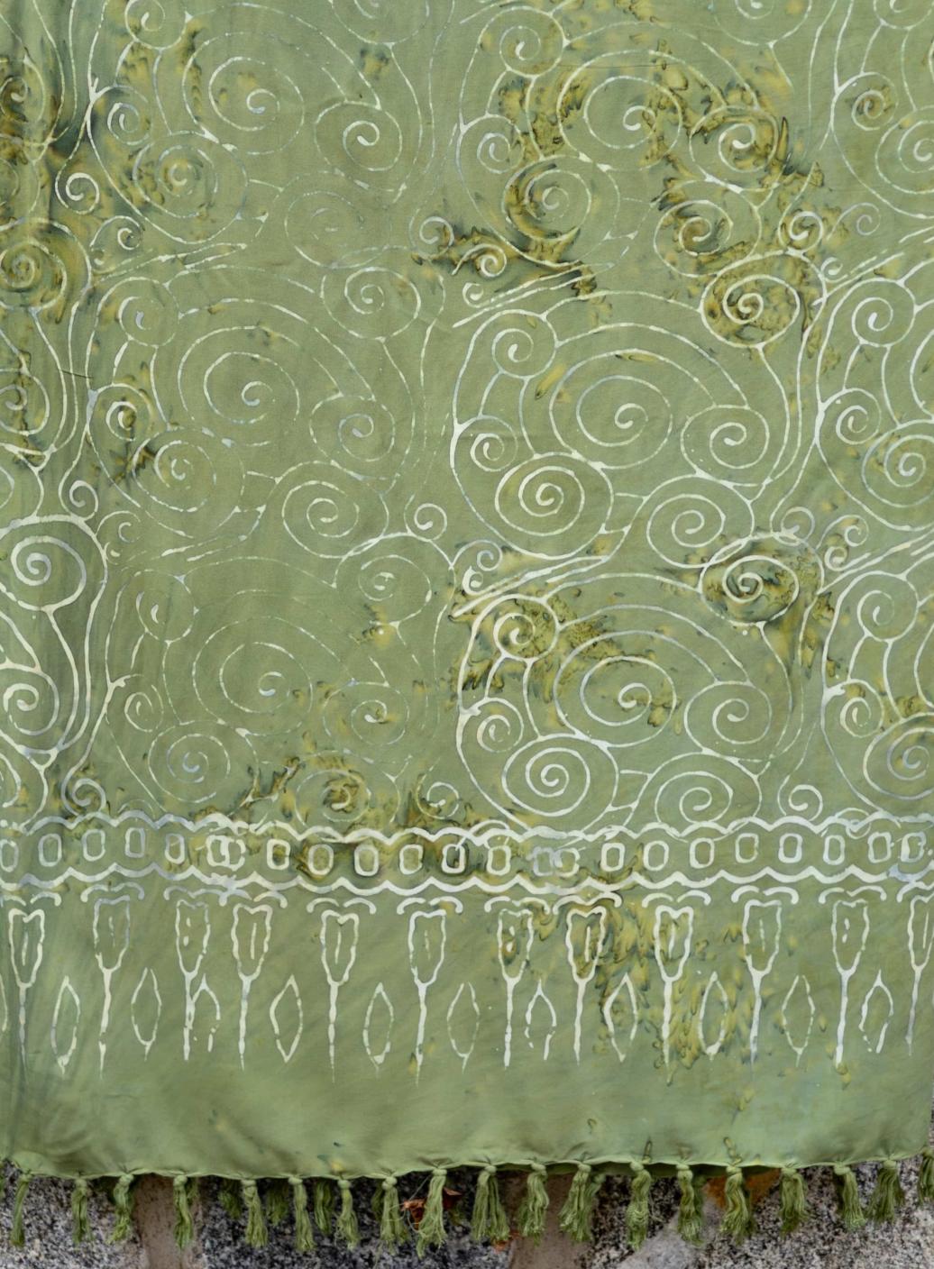 Sarong zelený se spirálami | PachaMama.cz