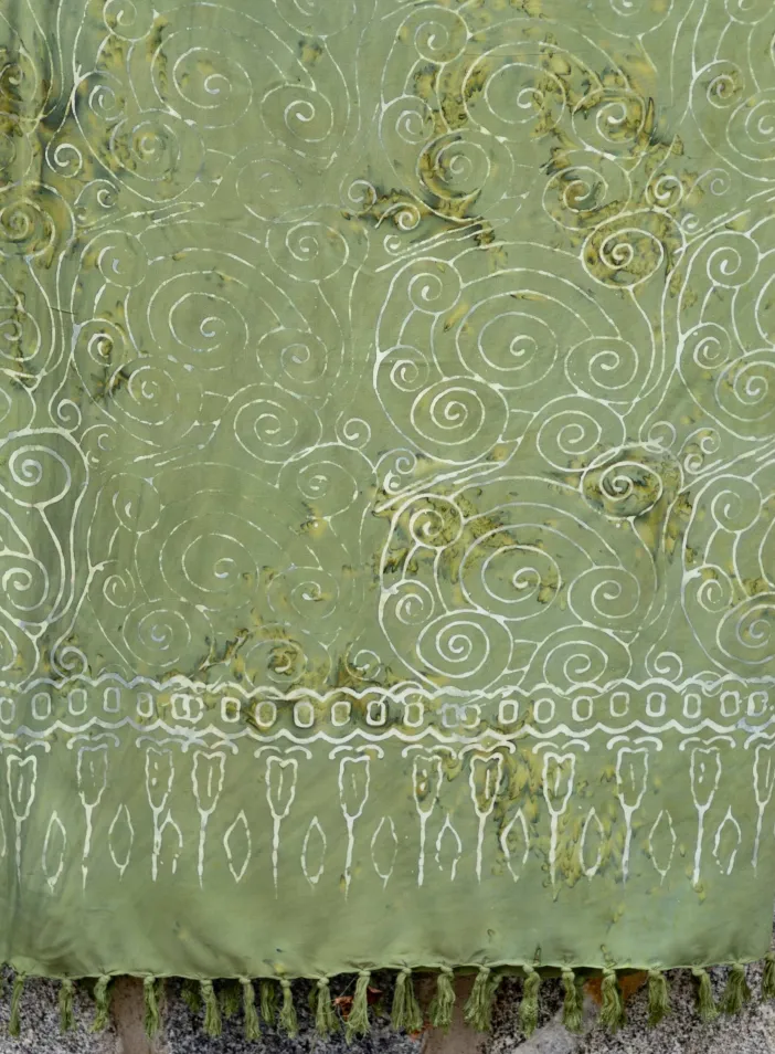 Sarong zelen&yacute; se spir&aacute;lami | PachaMama.cz