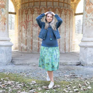 Sukně midi Green Sea | PachaMama.cz