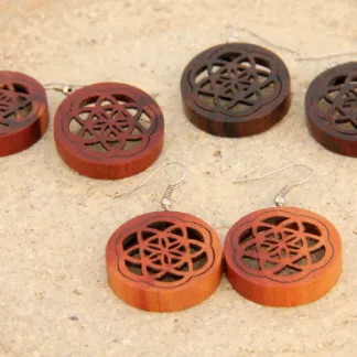 Dřevěné náušnice 