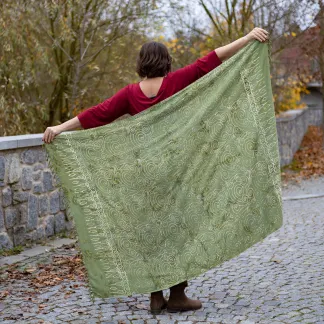 Sarong zelený se spirálami | PachaMama.cz