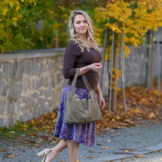 Sukně midi Plum Peony Queen | PachaMama.cz