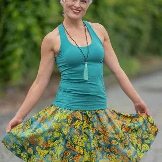 Tílko Lea s všitou braletkou, barva JADE | PachaMama.cz