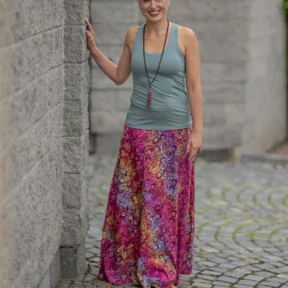 Tílko Lea s všitou braletkou, barva MOSS | PachaMama.cz