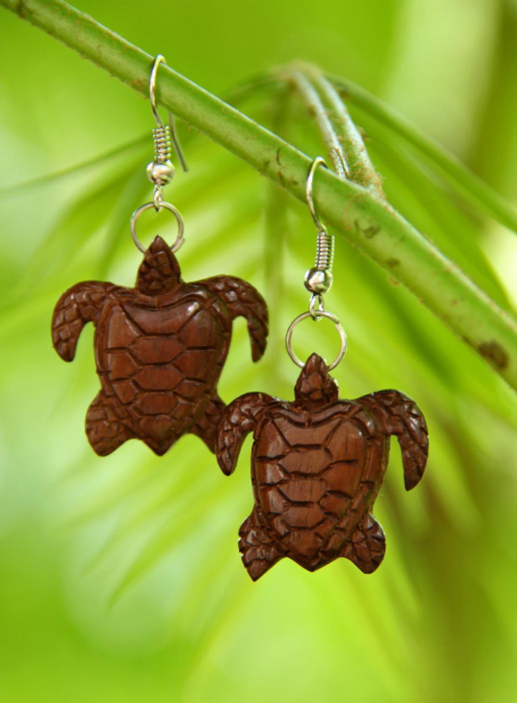 Dřevěné náušnice 