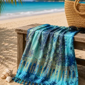 Sarong světle modrý | PachaMama.cz