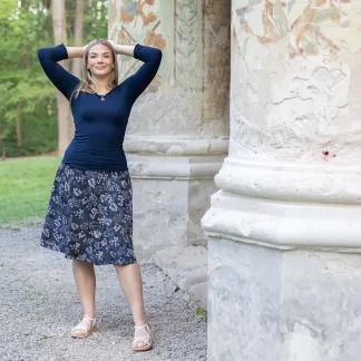 Sukně midi Blue Rosana | PachaMama.cz