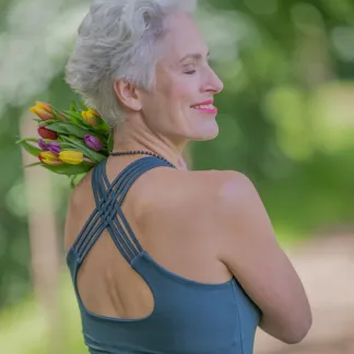 Tílko Lea s všitou braletkou, barva DK TEAL | PachaMama.cz