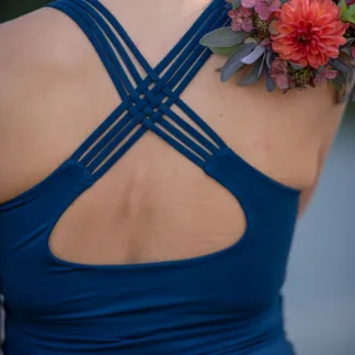 Tílko Lea s všitou braletkou, barva NAVY | PachaMama.cz