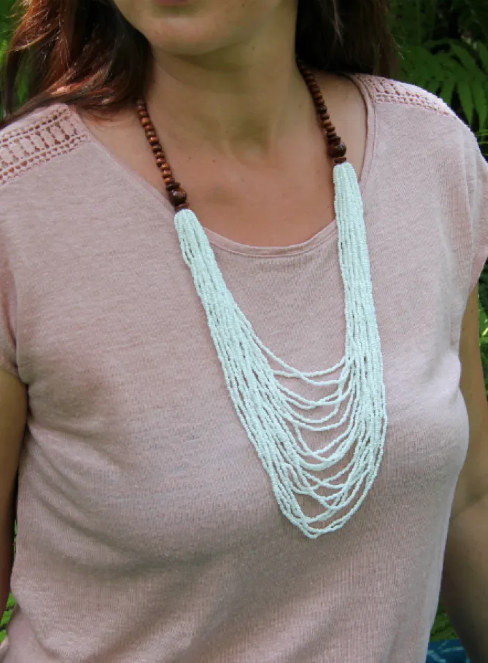 Náhrdelník Kasandra, bílý | PachaMama.cz