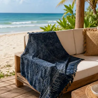 Sarong tmavě modrý | PachaMama.cz