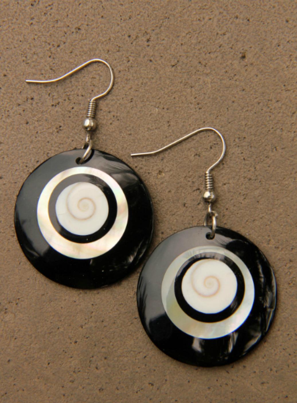 Náušnice z mušloviny a perleti | PachaMama.cz