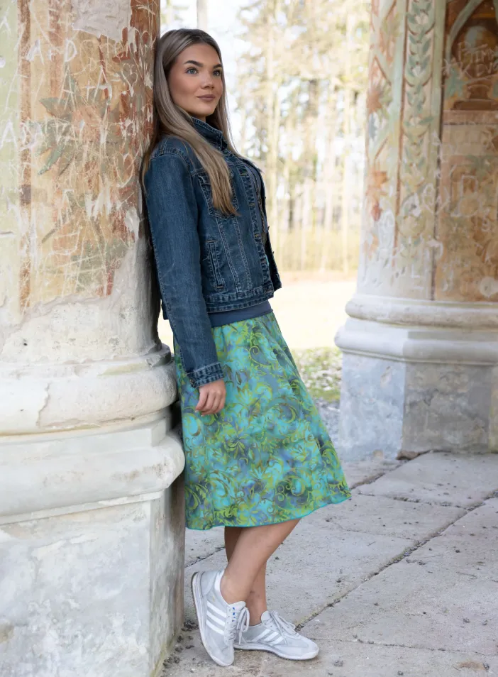 Sukně midi Green Sea | PachaMama.cz