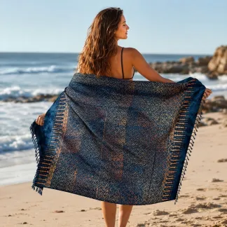 Sarong tmavě modrý | PachaMama.cz