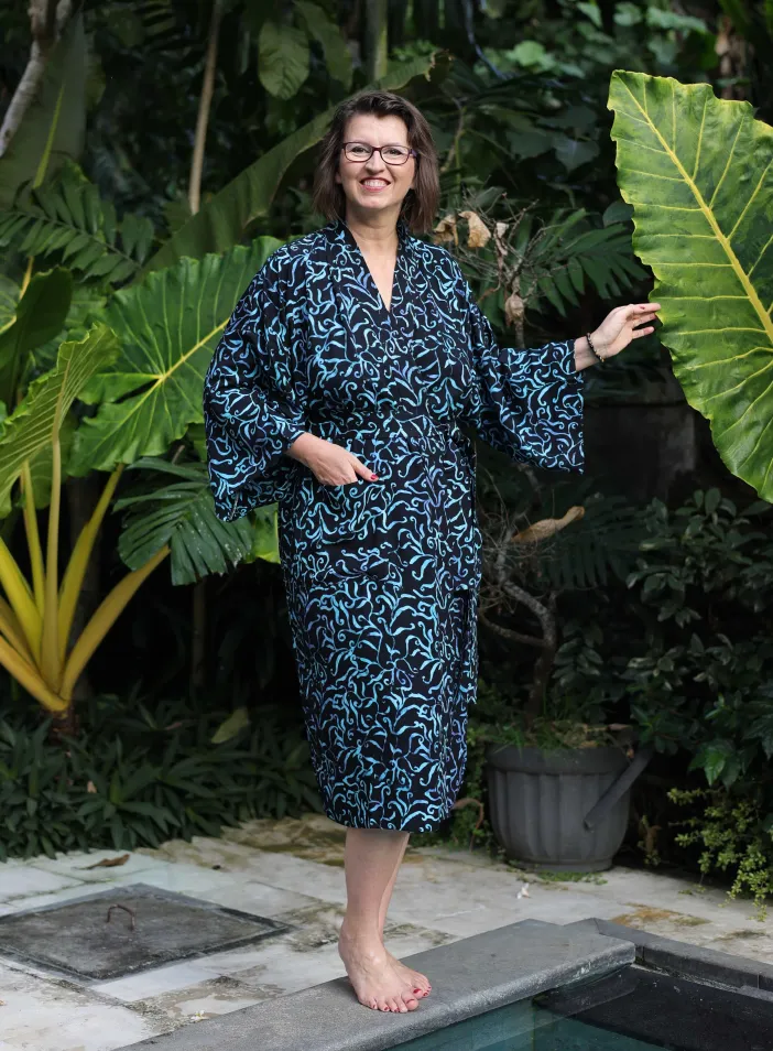 Kimono "Modrá řeka" | PachaMama.cz