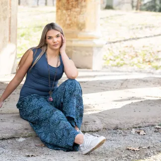 Kalhoty Zina Blue | PachaMama.cz