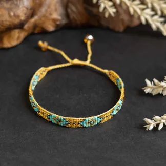 Luxusní náramek z japonských korálků miyuki  | PachaMama.cz