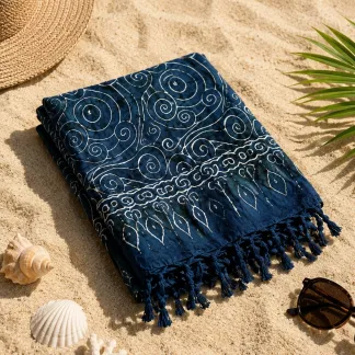 Sarong tmavě modrý | PachaMama.cz