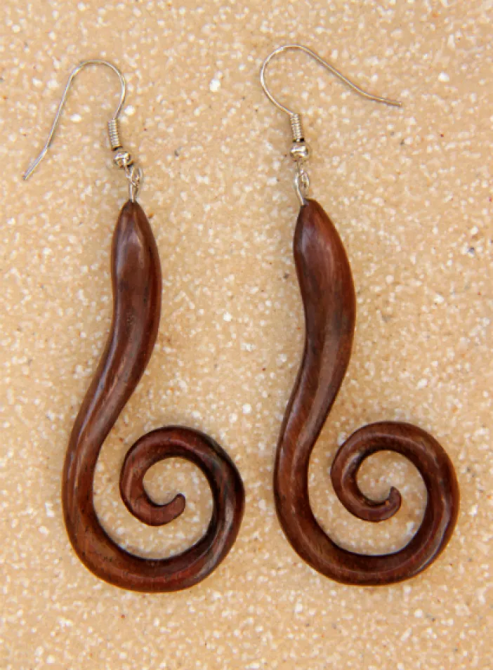 Dřevěné náušnice "Source" | PachaMama.cz