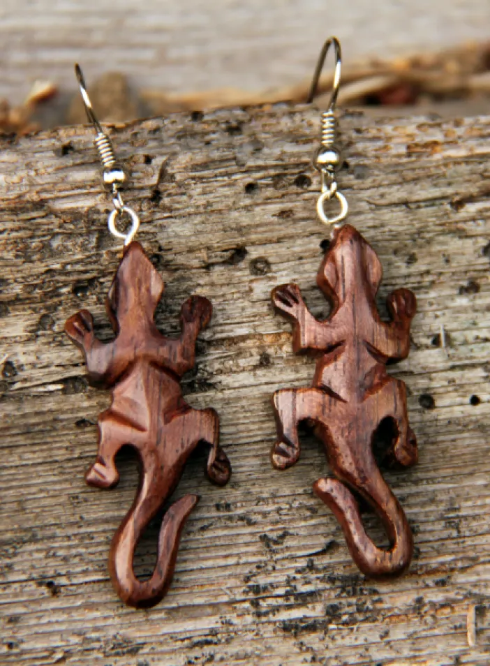 Dřevěné náušnice "Amálky" | PachaMama.cz