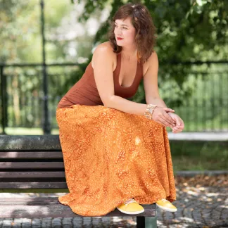 Tílko Lea s všitou braletkou, barva MOCHA | PachaMama.cz