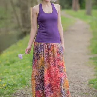 Tílko Lea s všitou braletkou, barva PURPLE | PachaMama.cz