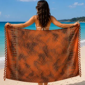 Sarong oranžovo hnědý | PachaMama.cz