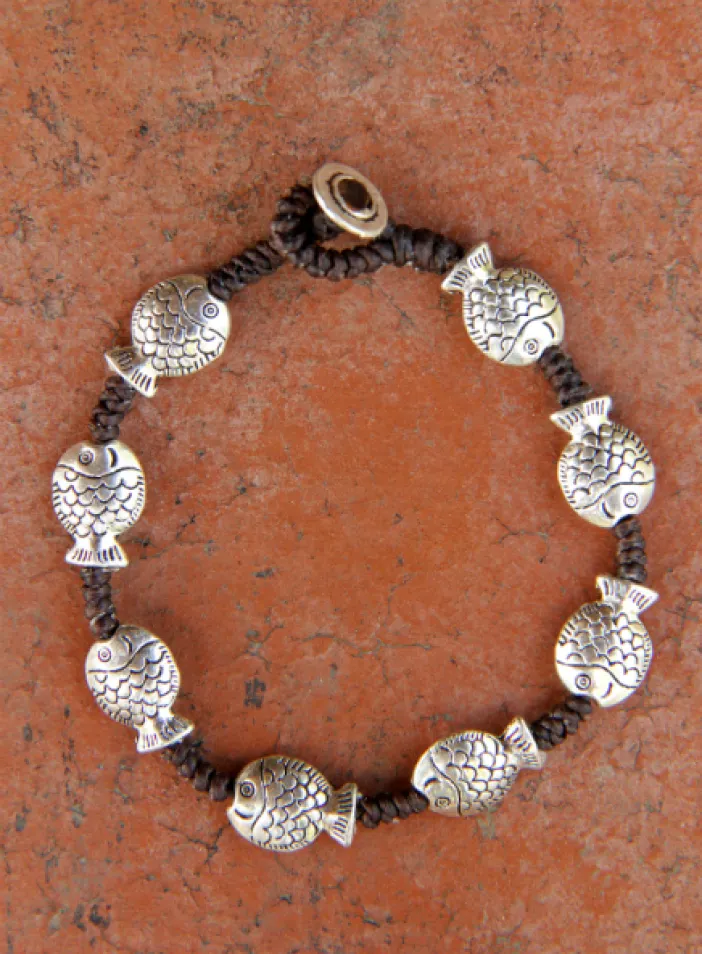 Náramek s kovovými korálky  | PachaMama.cz