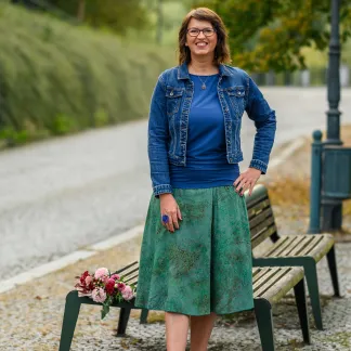 Sukně midi Green Tea | PachaMama.cz