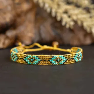 Luxusní náramek z japonských korálků miyuki  | PachaMama.cz